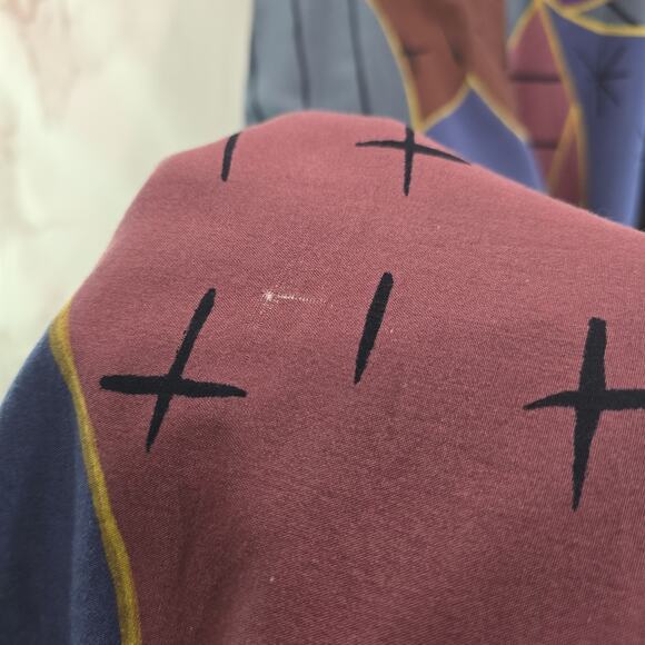 Vintage Pants Womens 1X 2X Harem Palazzo Artsy To Wear 90s 80s Teal Pink Brown - Picture 9 of 15